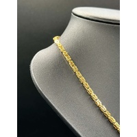 Unisex 18ct Yellow Gold Wheat Link Necklace