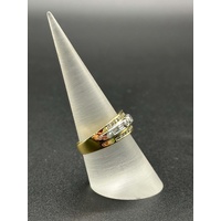 Ladies 18ct Two Tone Gold Diamond Ring