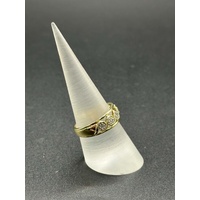 Ladies 9ct Yellow Gold Diamond Cluster Ring