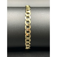 Unisex 9ct Yellow Gold Curb Link Bracelet