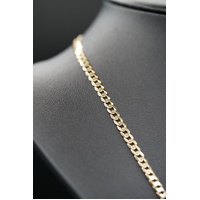 Unisex 9ct Yellow Gold Curb Link Necklace
