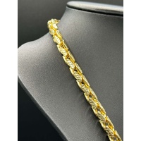 Mens 15ct Yellow Gold Fancy Link Necklace