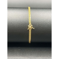 Unisex 18ct Yellow Gold Tight Curb Link Bracelet