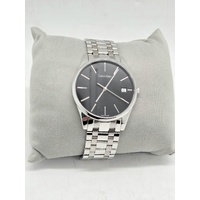 Calvin Klein Mens Quartz Watch K4N211 Silver Steel Black Dial Boxed