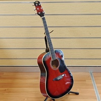SX Essex Custom Guitars DG1VS Acoustic Guitar Red Sunburst with Carry Bag