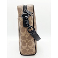 Coach CET69 C2654 Tristan Crossbody Bag 14 Signature Canvas Brown Dust Bag COA
