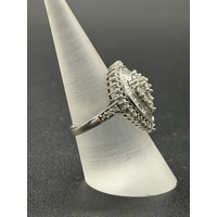 Ladies 10ct White Gold Diamond Cluster Multi-Halo Ring