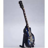 BULLDOGS Miniature Guitar Blue Black Collectible Display Model