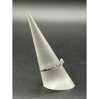 Ladies 18ct White Gold Diamond Crown Ring