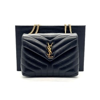 Saint Laurent YSL Small Loulou Puffer Lambskin Small Bag Black + COA