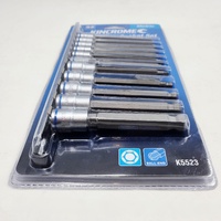 Kincrome K5523 11pc Metric Ball End Hex Socket Set S2 Steel 1/4" & 3/8" Drive