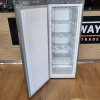 Esatto EUF172S 172L Upright Freezer Single Door Stainless Steel Fridge Look Bar