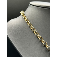 Ladies 9ct Yellow Gold Diamond Heart Locket Round Belcher Link Necklace