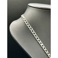 Unisex 925 Sterling Silver Curb Link Necklace