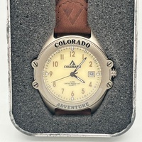 Colorado Adventure Watch Italian Leather Band Quartz 3ATM Tin Case