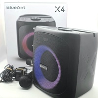 BlueAnt X4-BK 50W Portable Bluetooth Party Speaker Black with Microphone