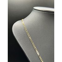  Unisex 9ct Yellow Gold Figaro Link Necklace