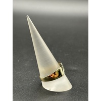 Mens 9ct Yellow Gold Diamond Signet Ring