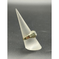 Mens 9ct Yellow Gold Diamond Signet Ring