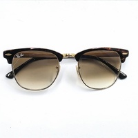 Ray-Ban RB3716 9008/51 Clubmaster Metal Havana Brown Gradient Sunglasses 51mm