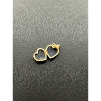 Ladies 9ct Yellow Gold Love Heart Locket Pendant