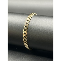 Unisex 9ct Yellow Gold Curb Link Bracelet