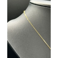 Unisex 9ct Yellow Gold Curb Link Chain with Cross Pendant