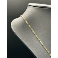 Unisex 9ct Yellow Gold Figaro Link Necklace