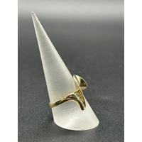 Ladies 9ct Yellow Gold Diamond Fancy Ring