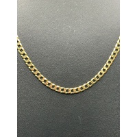 Unisex 9ct Yellow Gold Curb Link Chain Necklace