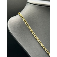 Unisex 10ct Yellow Gold Figaro Link Necklace