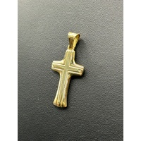 Unisex 18ct Yellow Gold Religious Cross Pendant