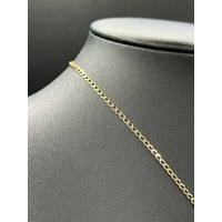 Unisex 9ct Yellow Gold Curb Link Chain with Cross Pendant