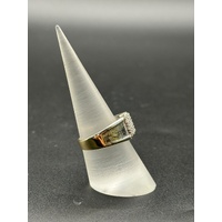 Mens 14ct Yellow Gold Diamond Ring