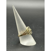 Men’s 9ct Yellow Gold 0.10ct Diamond Horse Head & Horseshoe Ring