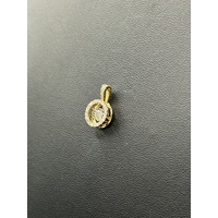Ladies 10ct Yellow Gold Diamond Halo Pendant 0.33ct TDW