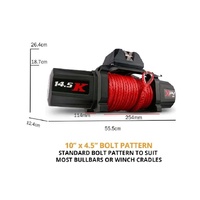 X-Bull Electric 12V 14500LBS Synthetic Rope Winch 4WD Off-Road Recovery SUV