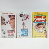 Disney Honey I Shrunk The Kids Movie Set 3 VHS Rick Moranis Collection
