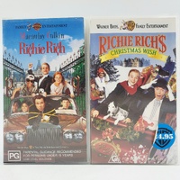 Richie Rich & Richie Rich's Christmas Wish VHS Set of 2 Warner Bros