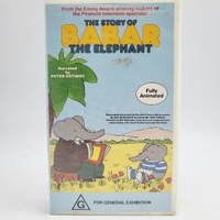 Babar The Story of Babar the Elephant VHS PAL Peter Ustinov CEL Video
