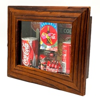 Coca-Cola Mini Shadowbox Clock Vintage 3D Diorama Tabletop Decor