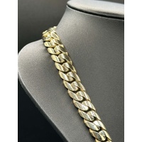 Unisex 9ct Yellow Gold Chunky Curb Link Necklace