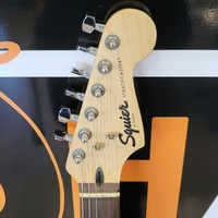 Squier Black Stratocaster Electric Guitar w/ Fender Frontman 10G Amp & Cable
