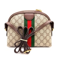 GUCCI Ophidia GG Supreme Canvas Small Dome Shoulder Bag 499621 Brown + COA