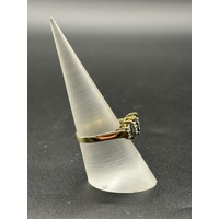 Ladies 14ct Yellow Gold Blue Sapphire & Diamond Ring