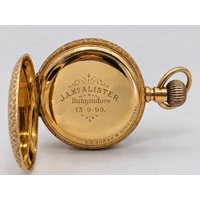 Vintage 18K Gold T.T. Jones Sons Waltham Pocket Watch 1899 Very Rare