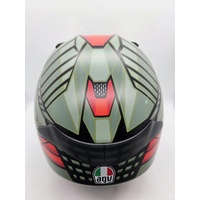 AGV K3 Decept Motorcycle Helmet Green Red Black Size XXL Dust Bag