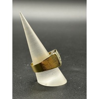 Mens 18ct Yellow Gold Diamond Ring