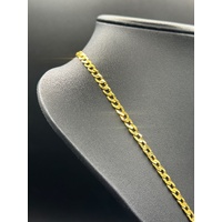  Unisex 22ct Yellow Gold Curb Link Necklace