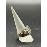 Mens 10ct White Gold Diamond Ring